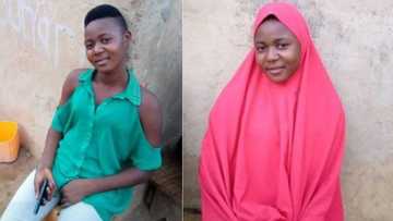 Nigerians react after man cheers lady who converts to Islam and changes her name (photos)