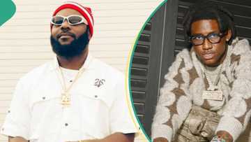 "Him don turn spider man": Odumodu Blvck falls while preventing fan from stealing Shallipopi's chain