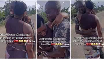 “Today Is the best day of my life”: Nigerian man sheds tears in video as he meets daughter after 18 years