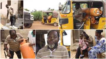 My mama abandon my papa: Man who rides keke to deliver gas despite his leg condition tells his story