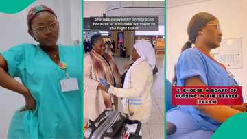 Nigerian lady brings grandmother to UK to meet first grandchild, reunites with her at airport