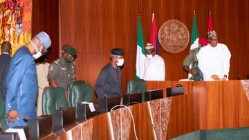 Yanzu Yanzu: Hotunan yadda shugaba Buhari ya yi wata ganawa ta musamman da Osinbajo, Gambari, Boss Mustapha da sauransu