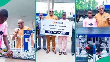 Businessman finds SS1 boy who built filling station replica, gives him N5 million and scholarship