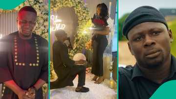 Drama as Kamo State and his longtime girlfriend cry during sweet proposal, people react