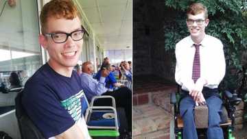 Well done, Ross: Student with cerebral palsy graduates with 14 distinctions