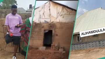 Man finishes parents' house, roofs it, installs aluminum windows, Nigerians praise him