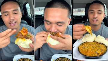 "Fufu and rice combo": American man eats Nigerian food for the first time, video trends