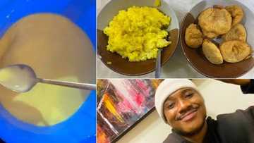 "Been turning for 5 minutes": Video as Nigerian man cries out after failing his 1st attempt to make custard