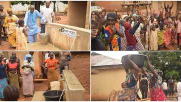 Villagers jump for joy as they get borehole water for the first time, their reactions cause huge stir