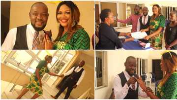 "The entire ceremony was less than 10 mins": Nigerian lady shares photos from her simple wedding with 2 guests