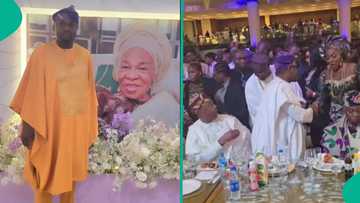 "Isreal DMW get bodyguard?" Davido's aide storms Saraki's mum's funeral party in style, video trends