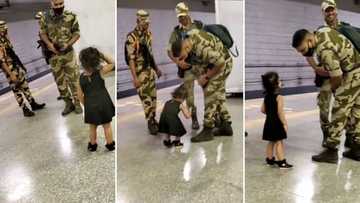 Kyakkyawan Bidiyon ‘Yar Karamar Yarinya Tana Sarawa Sojoji Ya Kayatar Da Mutane