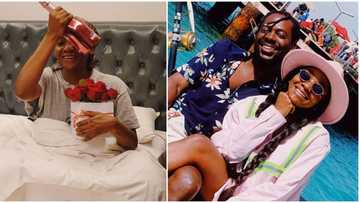 Simi reveals she broke down in tears after getting Valentine's Day gift from Adekunle Gold, shares cute photo