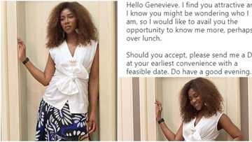 Genevieve Nnaji holds the internet to ransom with stunning new photos, man confidently makes pass at her