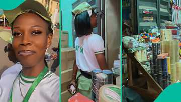 Corps member in NYSC uniform visits dad's businessplace to salute him, video melts hearts