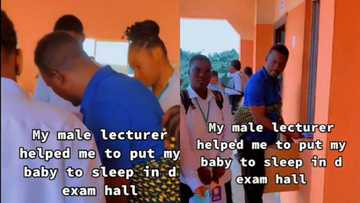 "Some will insult u": Lecturer backs student baby during exam, video goes viral on TikTok