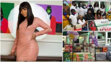 BBNaija's Nengi arrives in Ghana, visits orphanage with gift items (photo, video)