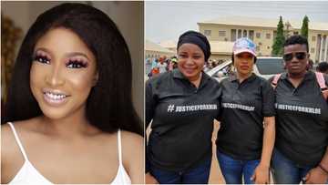 Tonto Dikeh steps out with Nigerians to protest the release of man who molested a 4-year-old girl (photos)