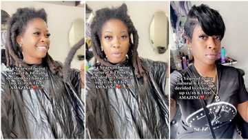 "Fear was holding me back": Pretty lady cuts off her natural hair after 14 years, looks stunning in new style