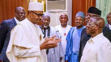 Yanzu-yanzu: Adams Oshiomole ya yi jawabinsa na farko bayan rusa mulkinsa da Buhari yayi