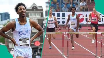 American hurdler left embarrassed, suffers wardrobe malfunction during race, video
