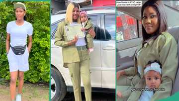 Lady who went for NYSC empty handed shows baby she gave birth to during service year