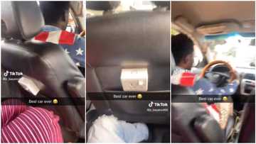 Taxi driver fixes sockets in his car, male passenger becomes surprised in video