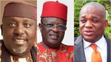 Umahi's defection to APC reportedly angers Igbo leaders as Kalu, Okorocha, others absent at rally