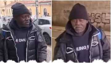 Hard life: Massive reactions as homeless man in Italy begs to return to Ghana in video
