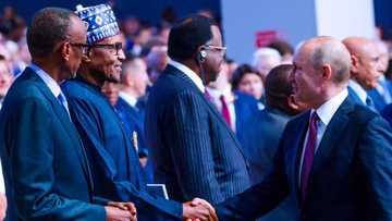 President Buhari meets Vladimir Putin in Russia (photos)