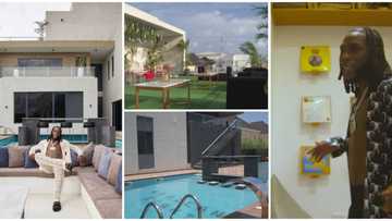 Many in awe as they get rare glimpse of Burna Boy's luxury Lagos mansion in a 2-minutes house tour clip