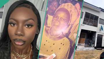 Tears as lady abroad who couldn't attend grandmother's burial finally returns home in video