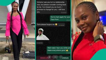 Lady shares unexpected message she received from her ex after entering new relationship: "I promise"
