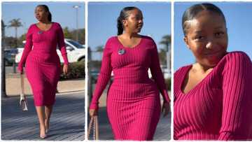 Lady endowed with electrifying beauty walks like model in street, flaunts her good shape in TikTok video