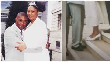 Don Jazzy's ex-wife explains reason she appeared taller than music boss in viral wedding photo
