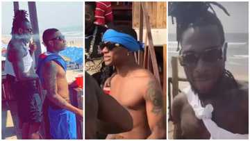 Burna Boy and Wizkid vacation in Ghana (photos/videos)