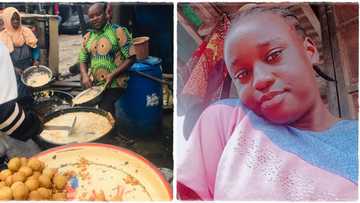 "I'm proud of my father": Nigerian man who fries Akara uses it to train daughter in private school