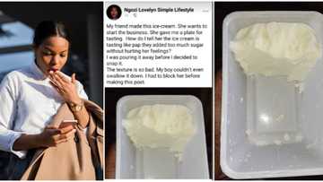 "I was pouring it away": Reactions as Nigerian lady drops bad review about friend's ice cream on FB