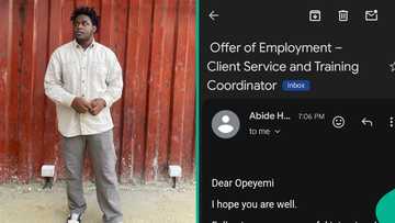 Man who bagged international job displays letter of appointment he received