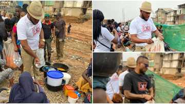 Pepper Dem star Frodd storms the streets to feed 500 less privileged kids, joined by friend Omashola (photos, videos)