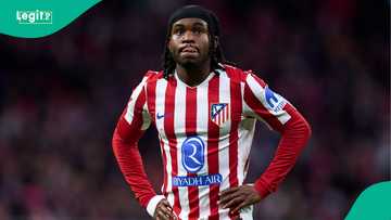 Ademola Lookman reacts after losing his first La Liga home game for Atletico Madrid