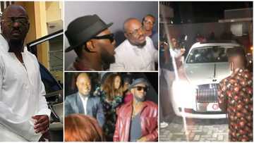 Jim Iyke makes grand entrance at his film premiere as he shows up in white Rolls Royce, celebs storm event