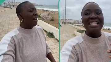 "I'm now in Africa": Nigerian lady driving from London to Lagos enters Morocco, drops new update
