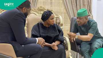 Iwuanyanwu: Emotional photo as Ihedioha visits wife, son of late Ohanaeze Ndigbo leader