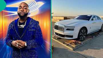 Davido drops his 2024 electric Rolls Royce at airport, ready to be flown to Nigeria: "See you soon"