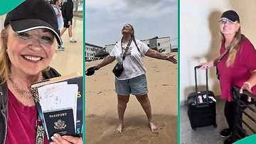 White woman who loves Nigeria packs her bags and moves to Lagos, video shows her with fine man