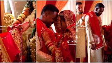 “This Is What I Pray For”: Nigerian Man Marries Indian Lady, Video From Their Colourful Wedding Goes Viral