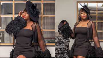 Actress Ini Edo praises herself as she shows off her perfect figure, says 'just look at the perfection and beauty of God's work'