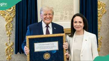 Trump accepts Nobel medal from Venezuelan opposition leader