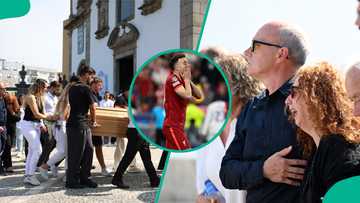 Heartbreaking video of Diogo Jota's mother in tears at his funeral emerges online